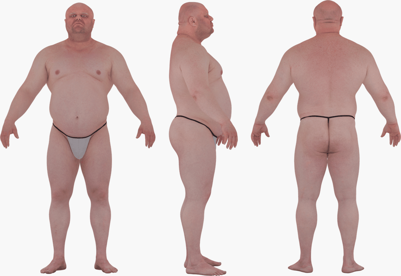 3D Body PBR Texture maps